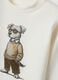 T-shirt bianco panna in puro cotone con girocollo_3