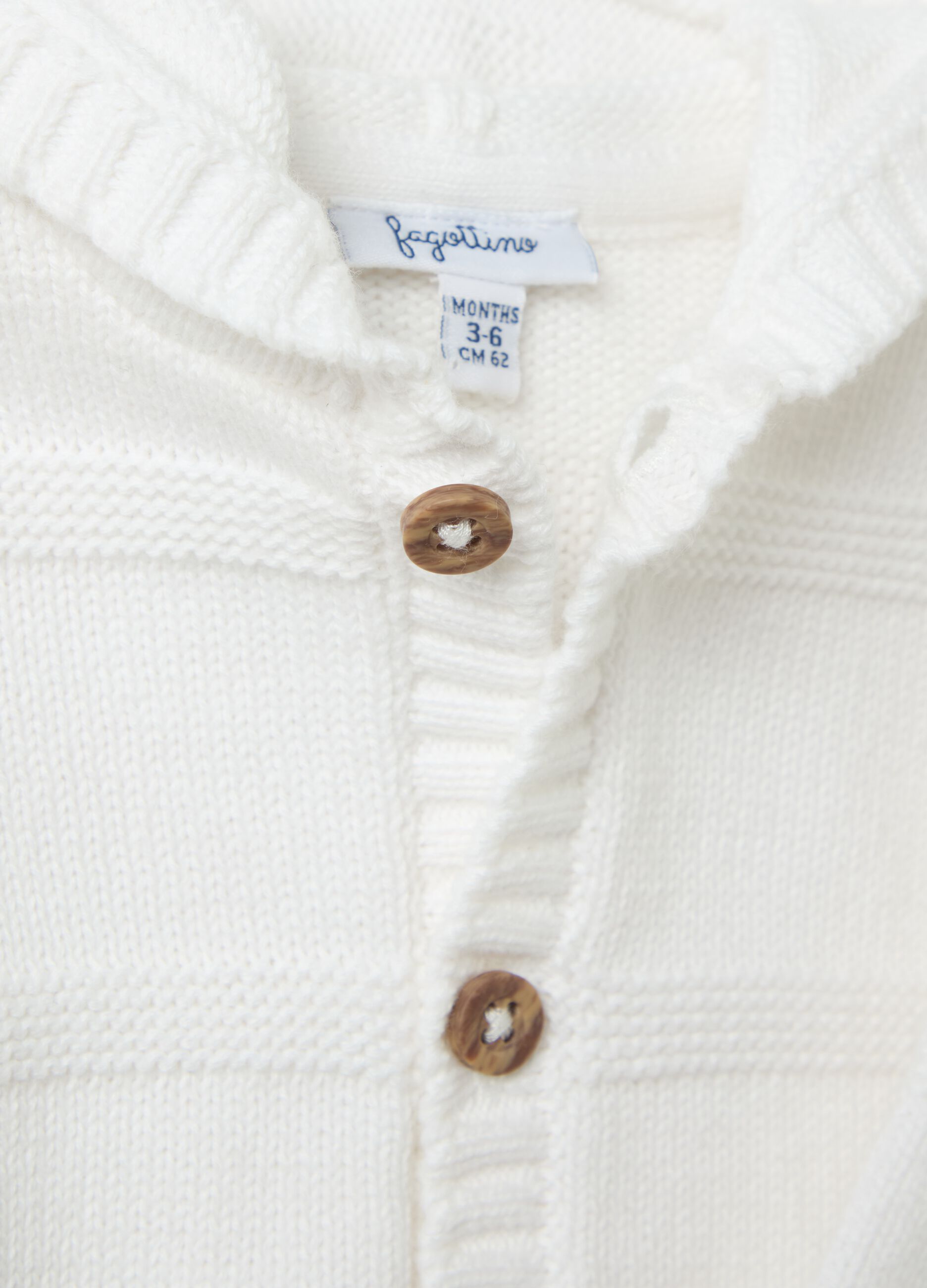 Cotton cardigan with hood