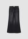 Black bootcut stretch-cotton jeans with rhinestones_0