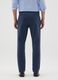 Slim Fit Blue Stretch Cotton Trousers_2