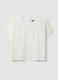 White linen and viscose blend blouse, regular fit_0