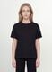 Black oversized pure cotton short-sleeve T-shirt_1