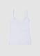 Canottiera in modal elasticizzato bianca regular fit con pizzo_4