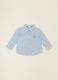 Light Blue Long-Sleeve Pure Cotton Shirt_0