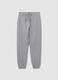Pantaloni jogger da ragazzo in puro cotone grigio regular fit_3