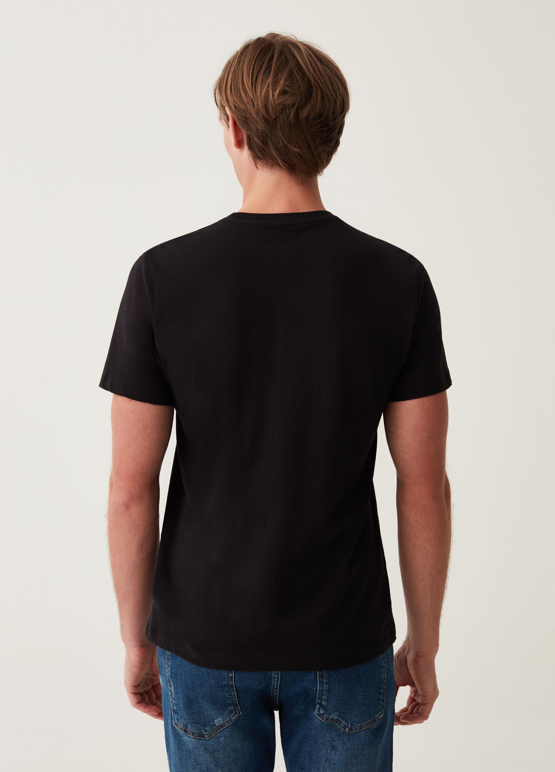 T-shirt girocollo in cotone_2
