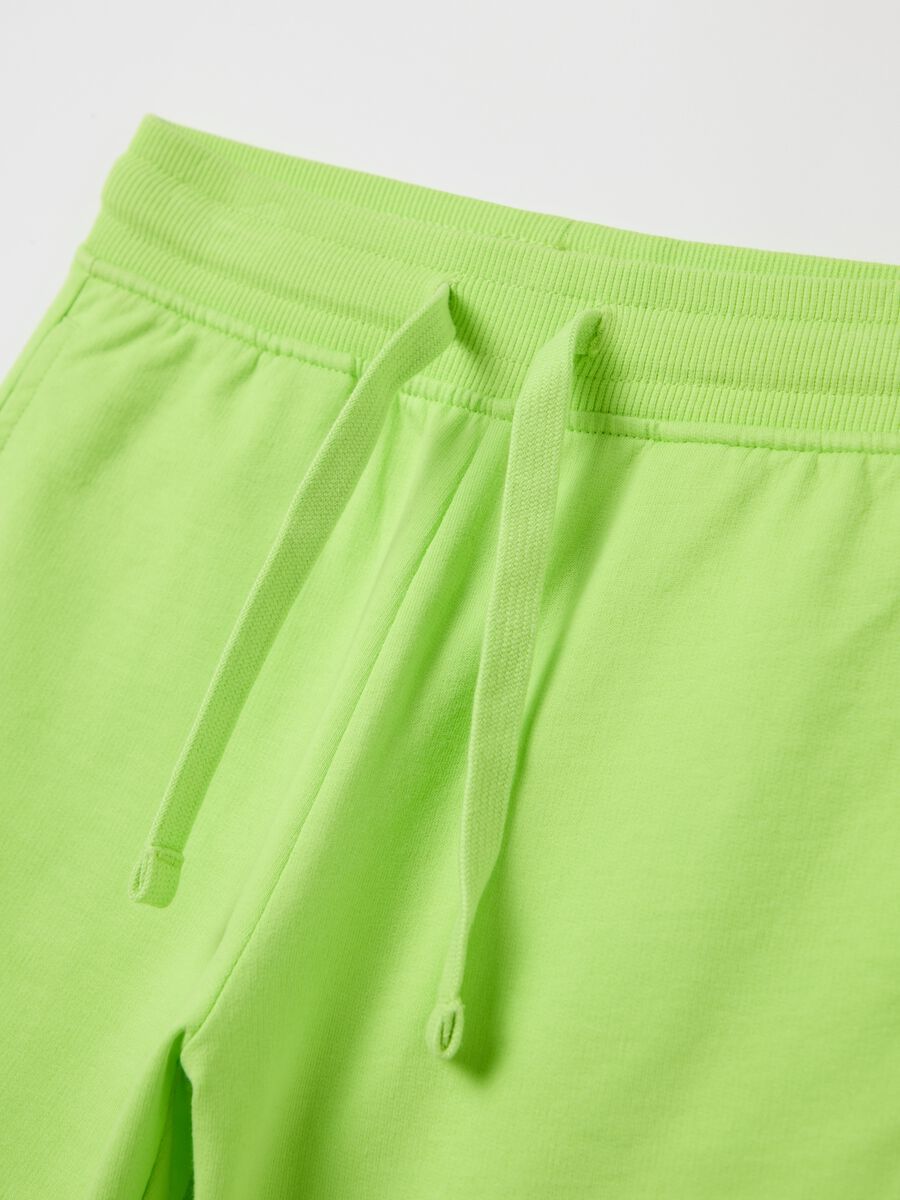 Green Cotton Shorts OVS Kids_2