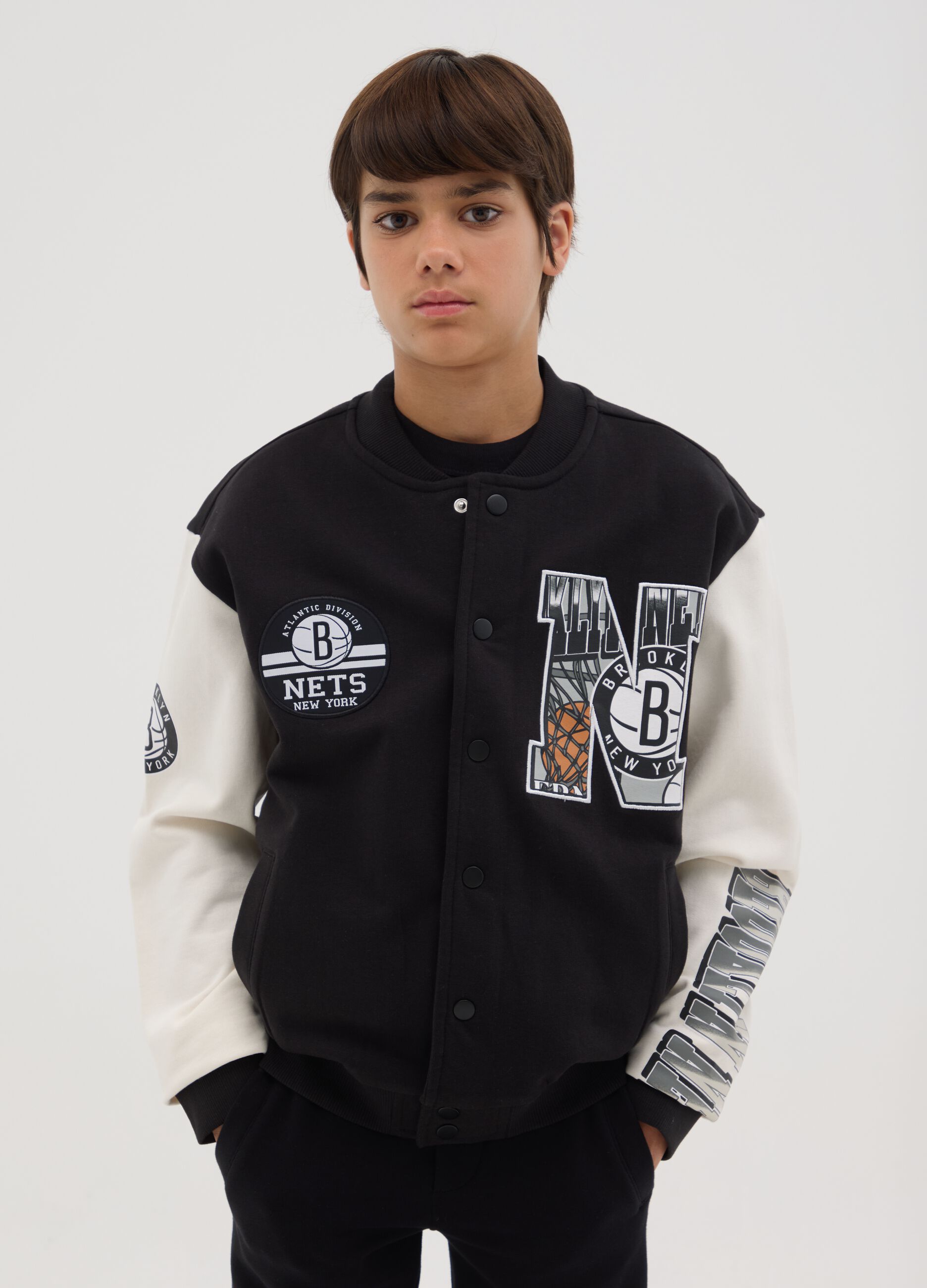 Bomber varsity patch e stampa NBA Brooklyn Nets