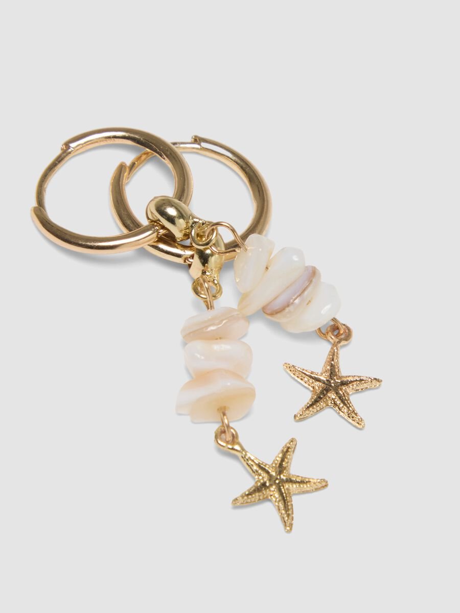 Gold-tone earrings with starfish charm_2