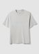 T-shirt grigia a maniche corte in puro cotone_5