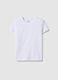 Girls' white cotton blend regular fit T-shirt_3