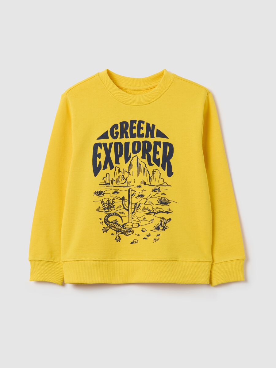 French terry sweatshirt with print_0