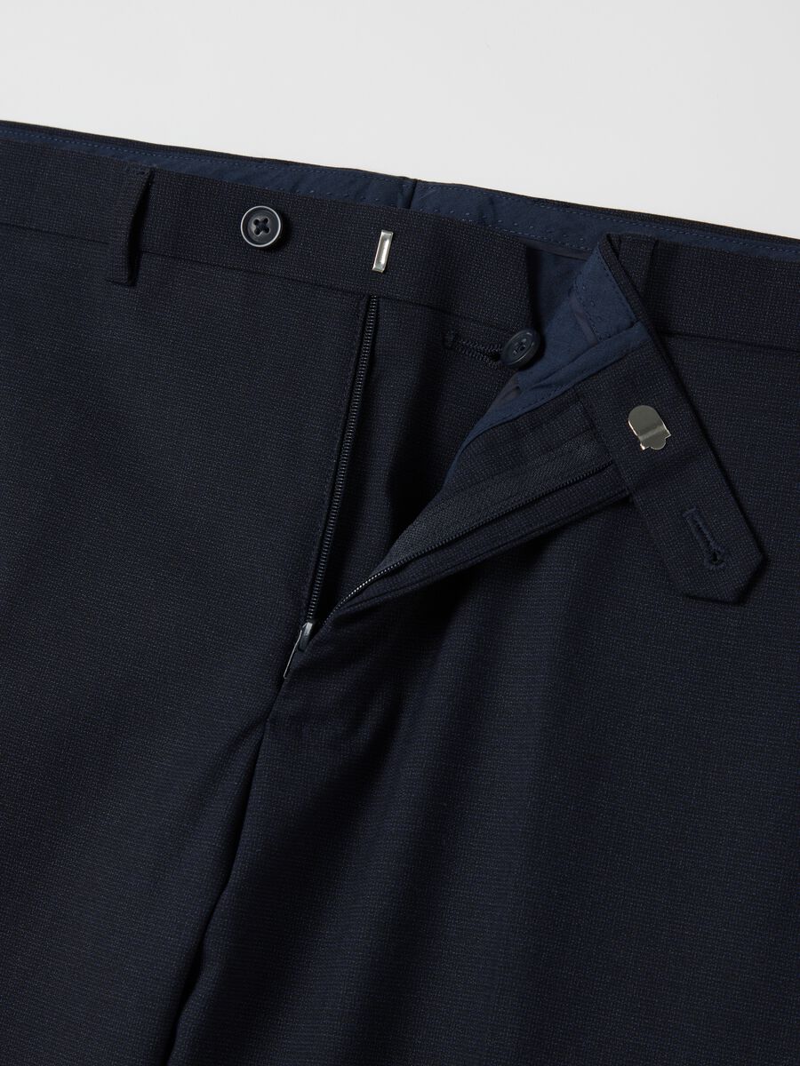 Slim-fit blue tailored trousers_5