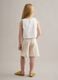Shorts beige in misto cotone e lino con ricami_1