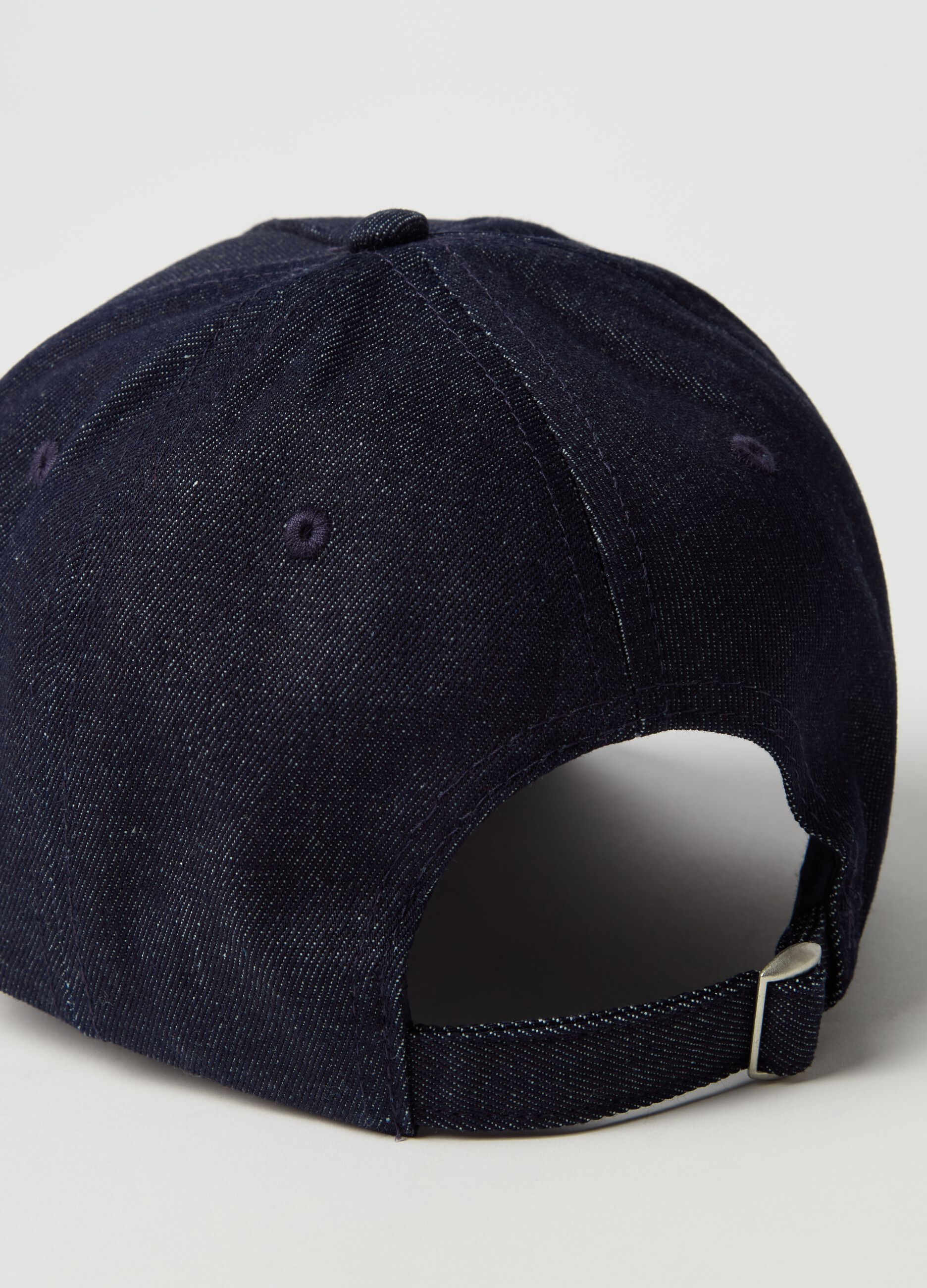 Denim baseball cap with logo