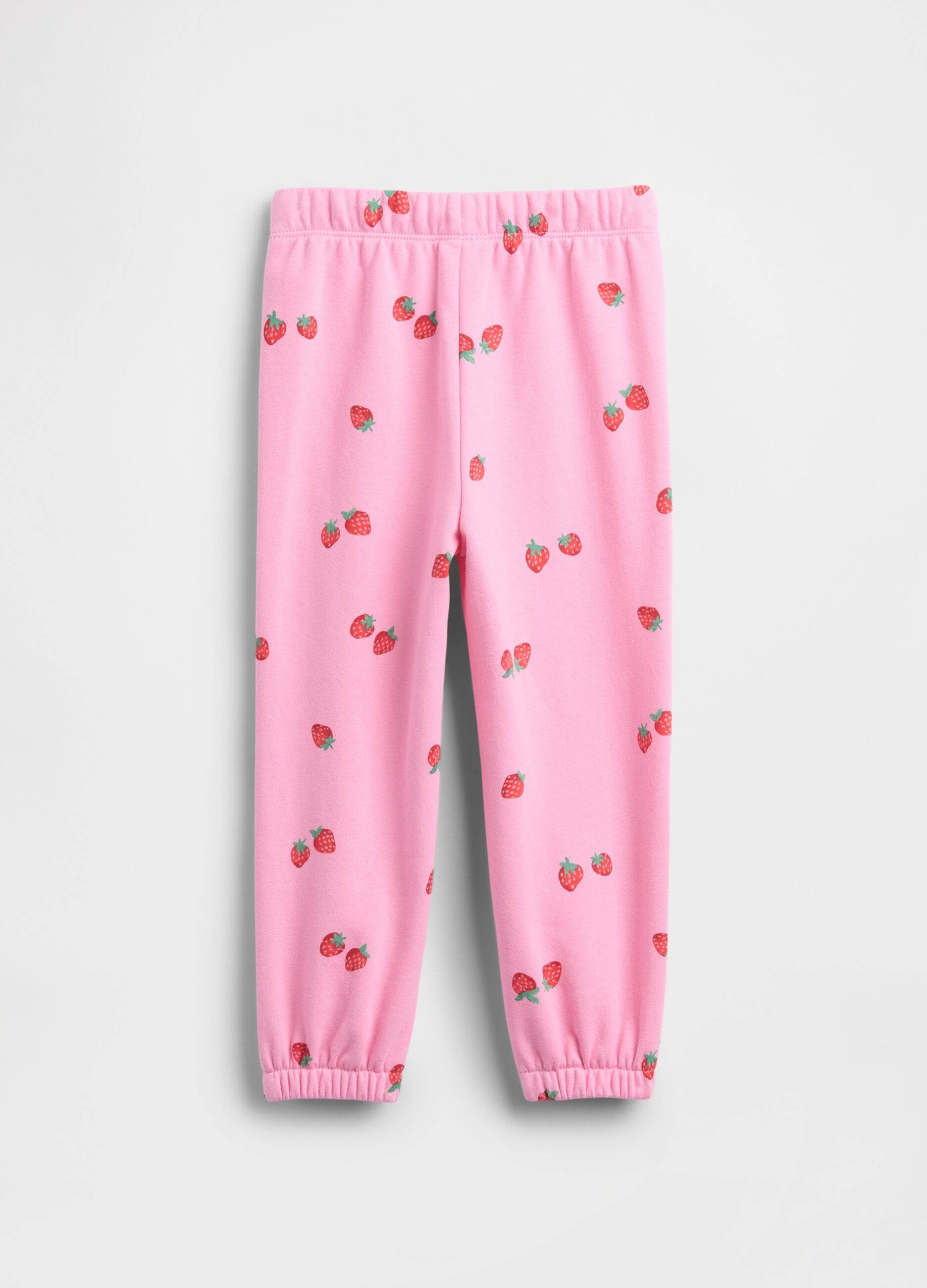 Cotton-blend joggers with strawberry print