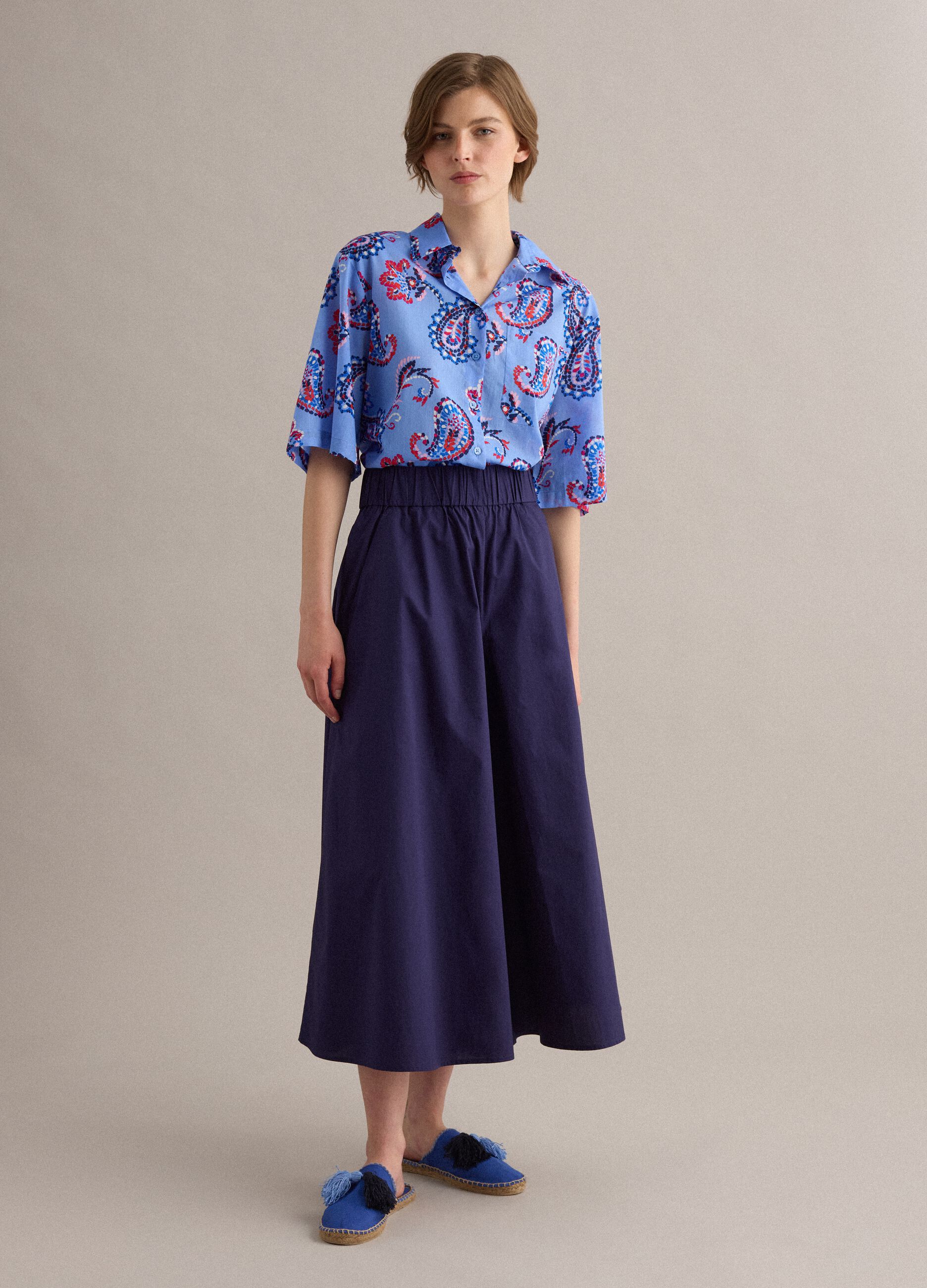 Pure cotton multicolour over-fit patterned shirt