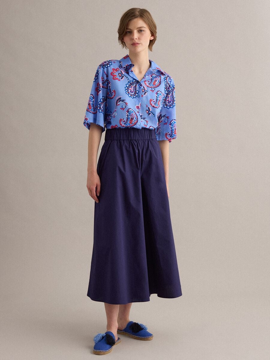 Camicia multicolor in puro cotone con fantasia over fit_2