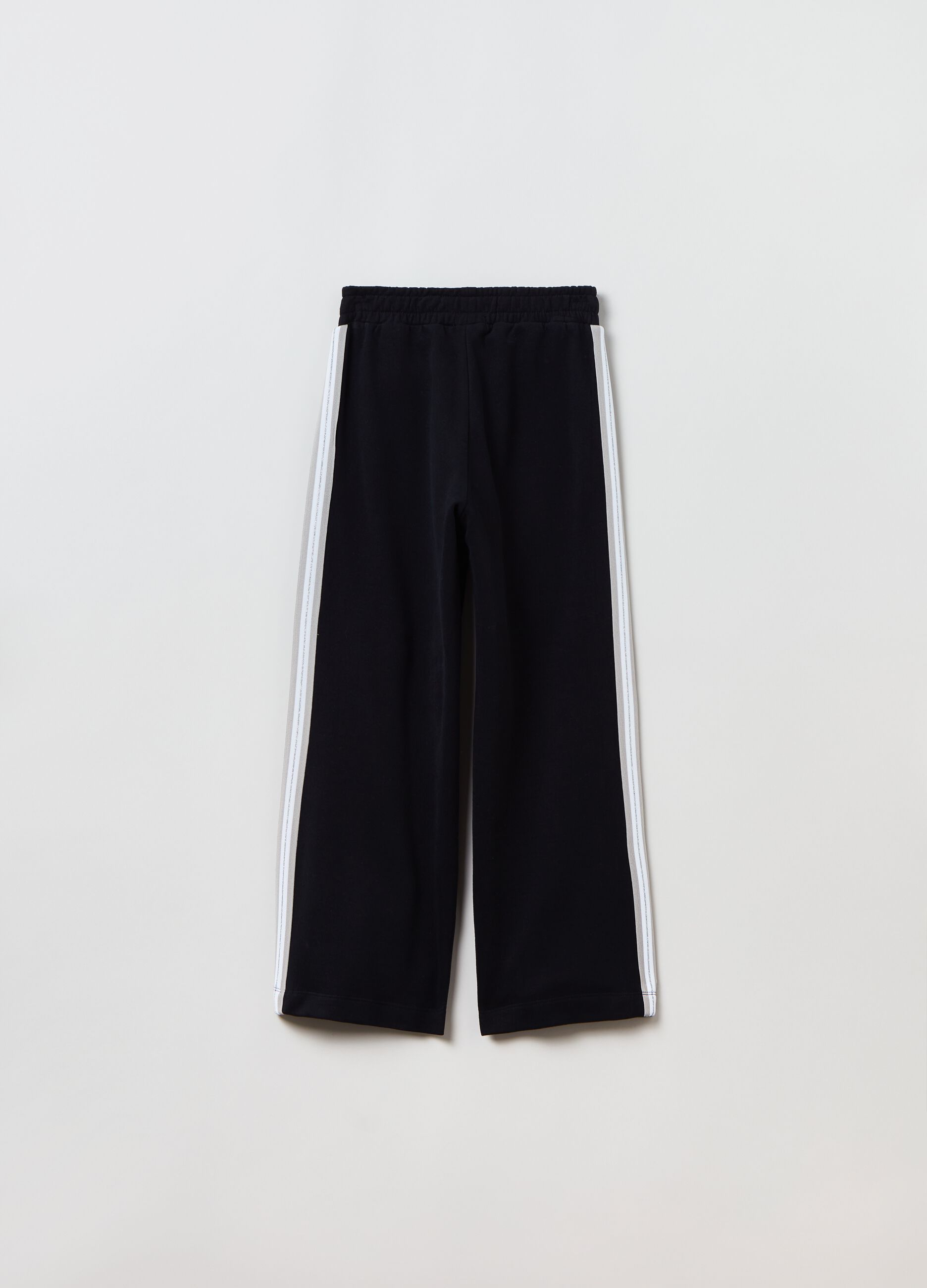Joggers wide leg in felpa con lurex