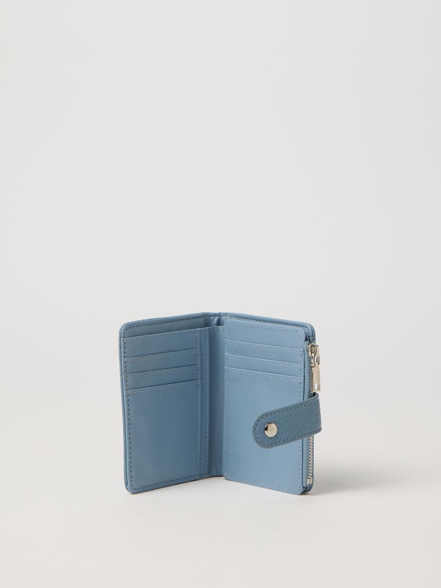 Light blue textured-effect wallet_2