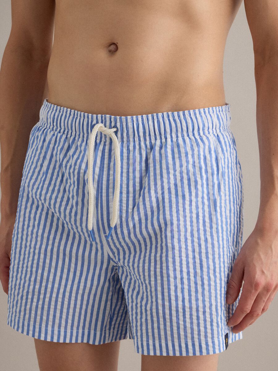 Boxer mare a righe azzurro e bianco in puro cotone_1