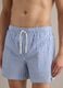 Blue and white striped pure cotton swim shorts_1