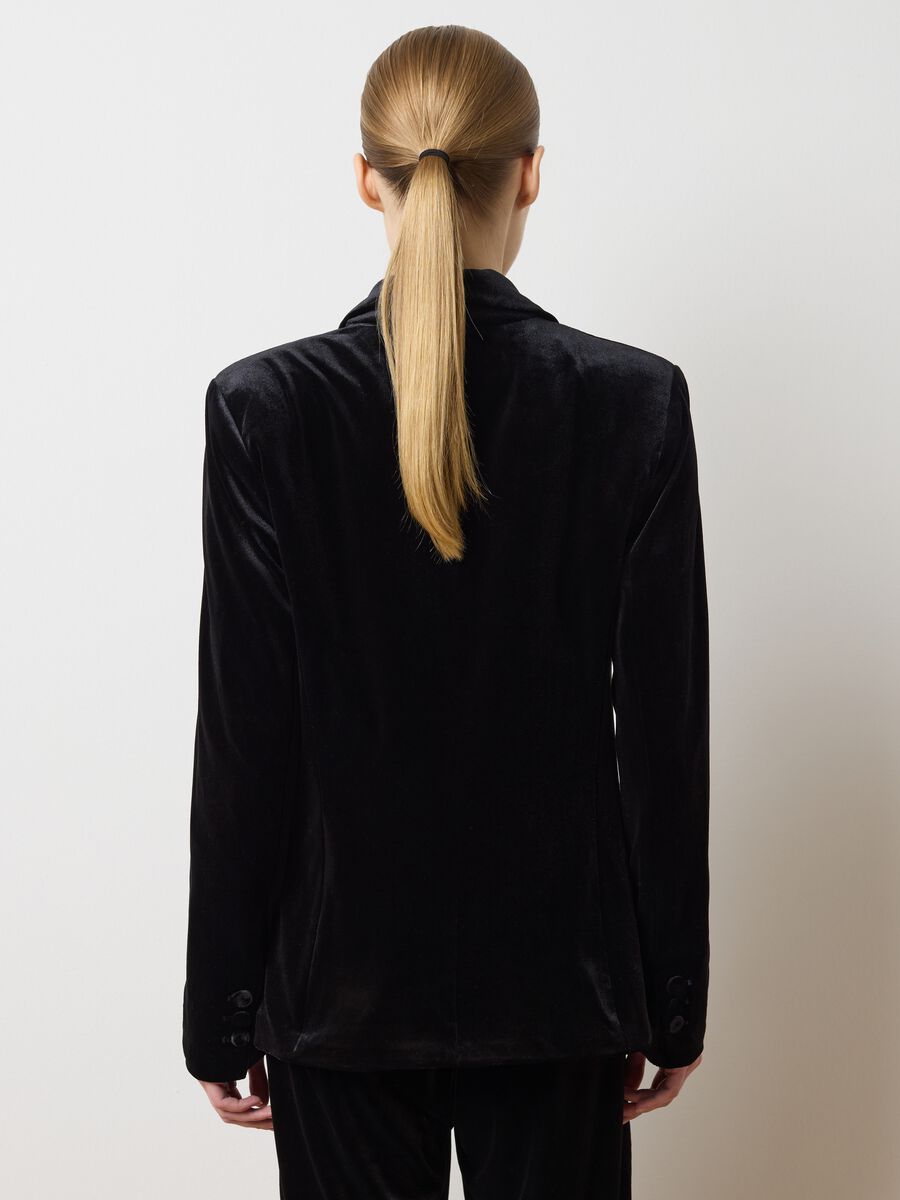 Blazer in velluto nero slim fit_3