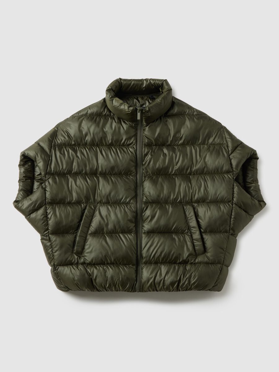 Green padded jacket regular fit_4