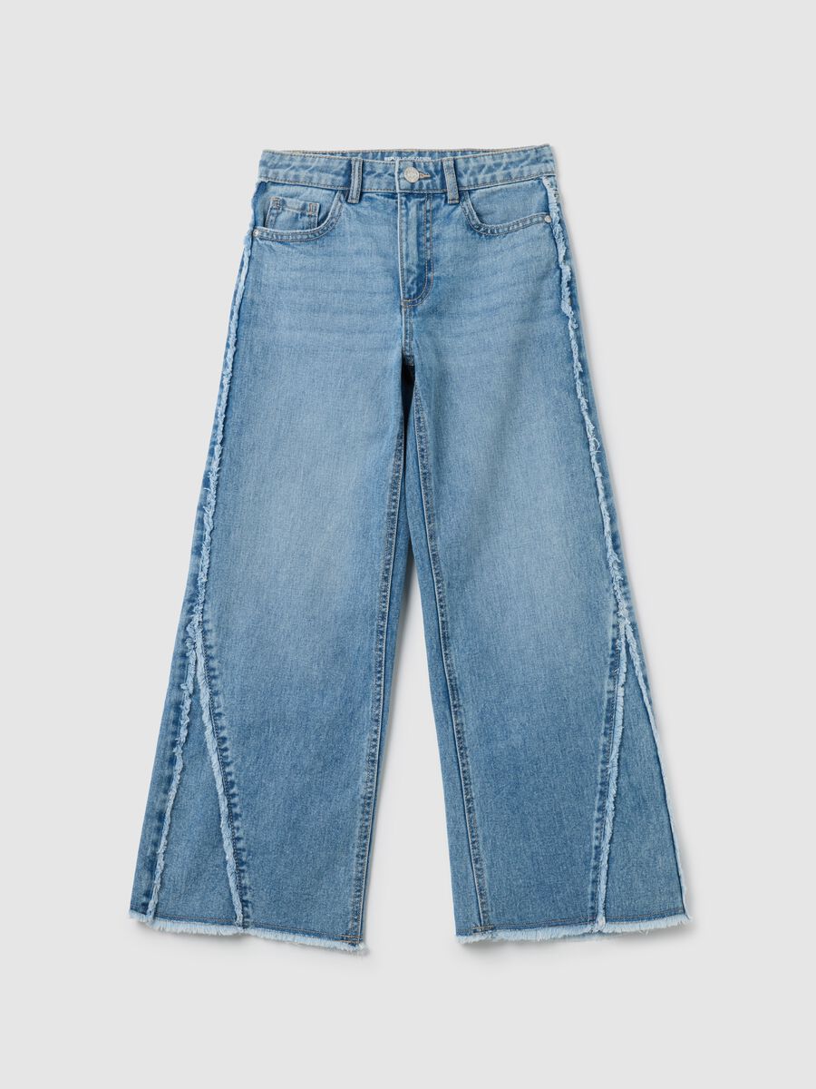 Girls' jeans in pure cotton denim regular fit_0