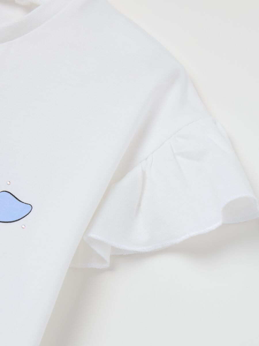 White cotton T-shirt with print_3