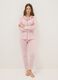 Multicolour striped pyjamas in pure cotton regular fit with V-neck_0