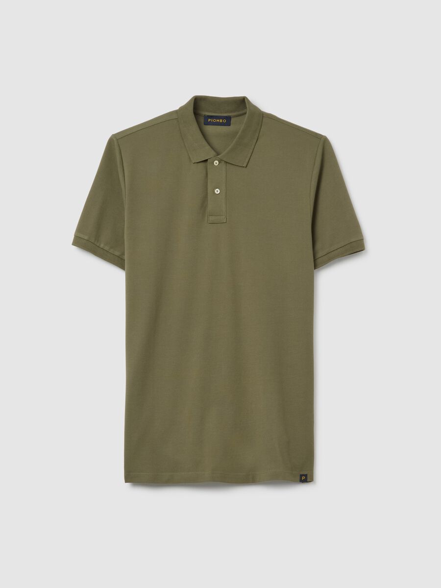 Green short sleeve cotton polo_4