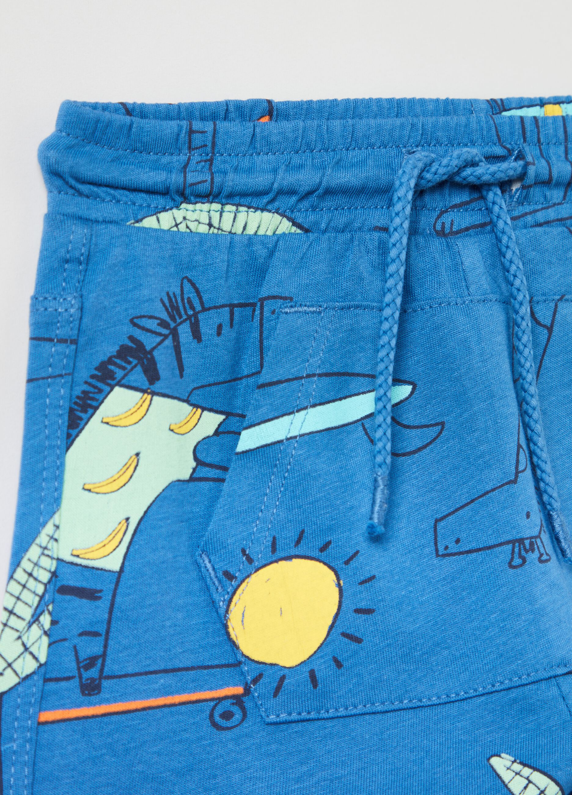 Shorts in cotone leggero con coulisse_2