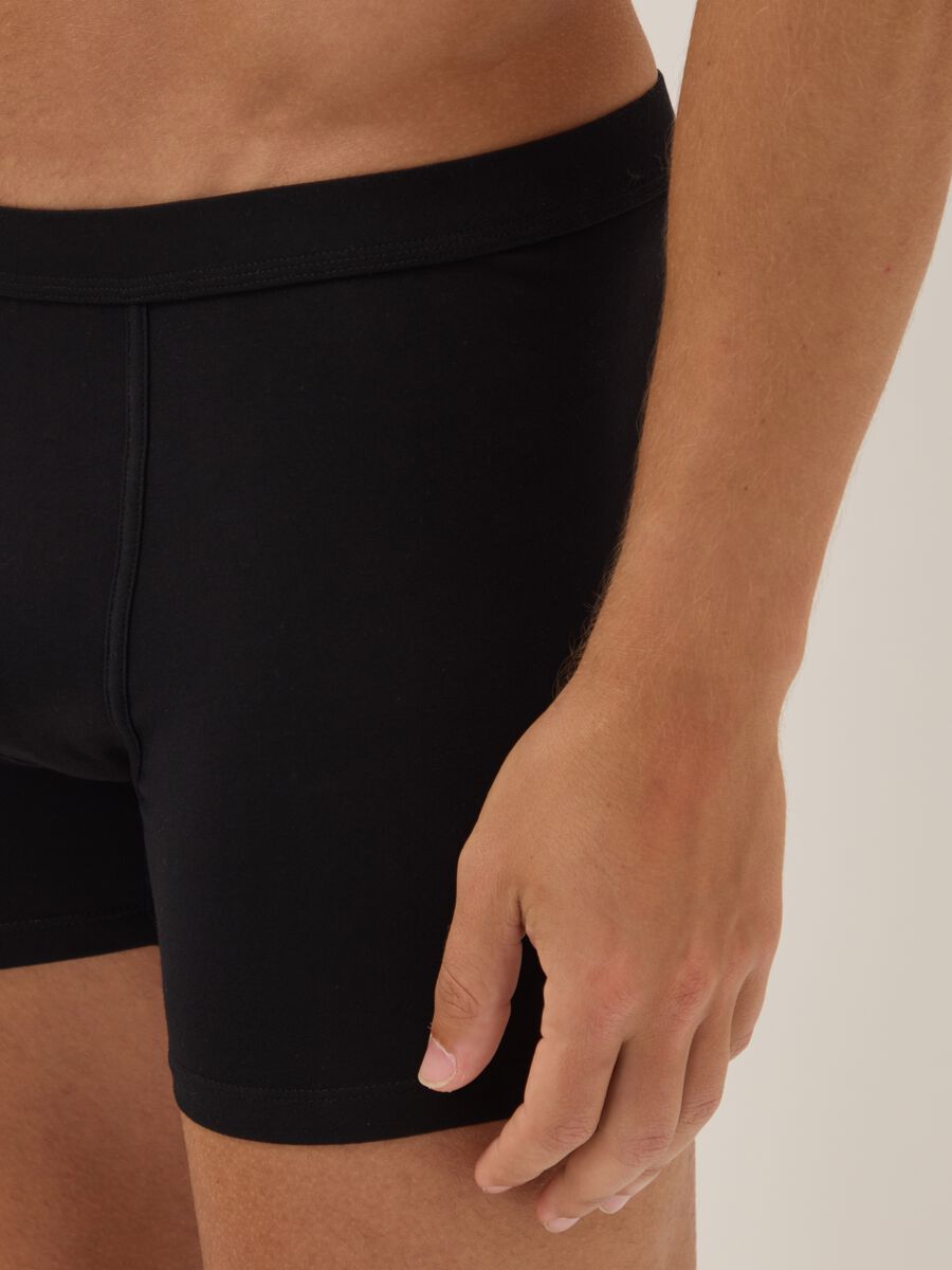 Bipack di boxer neri in cotone Supima elasticizzato_3