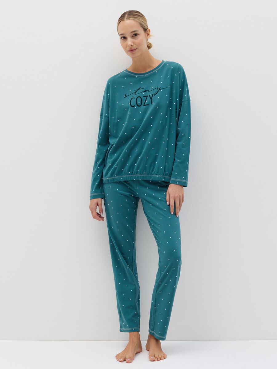 Top pigiama con stampa "Stay Cozy"_0