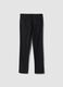 Black slim-fit stretch viscose chino trousers_2