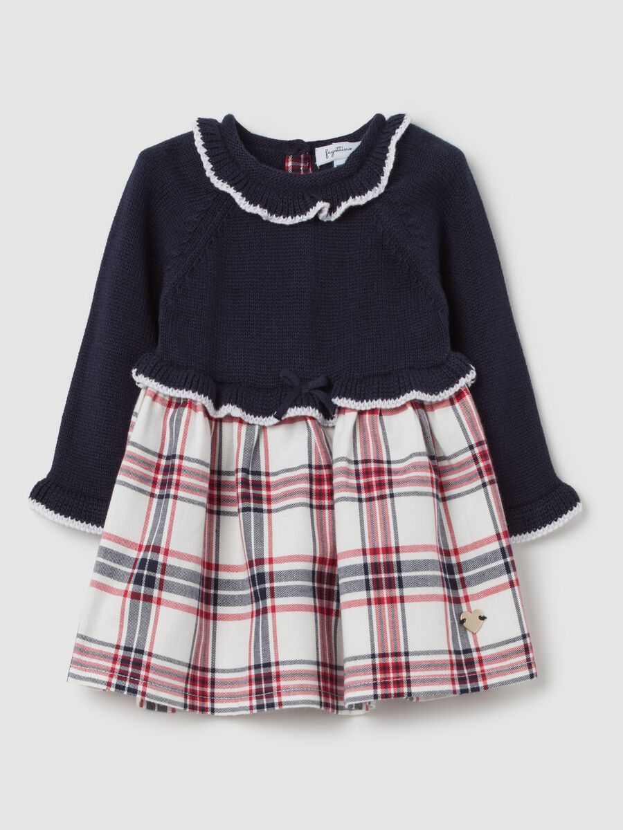 Combi dress with knit top_0