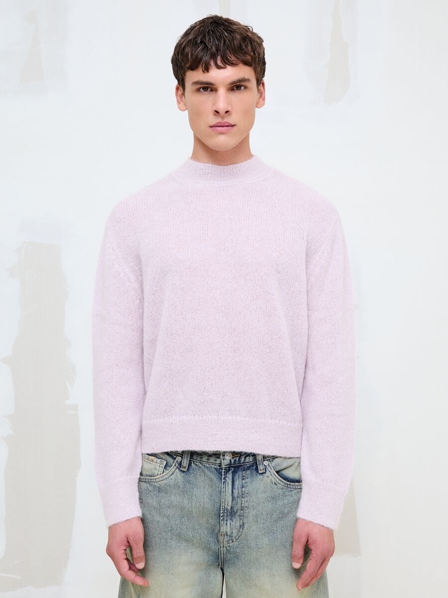 Mohair Crew Neck Light Pink_3