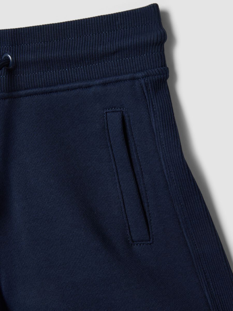 Shorts in puro cotone blu da bambina regular fit_3