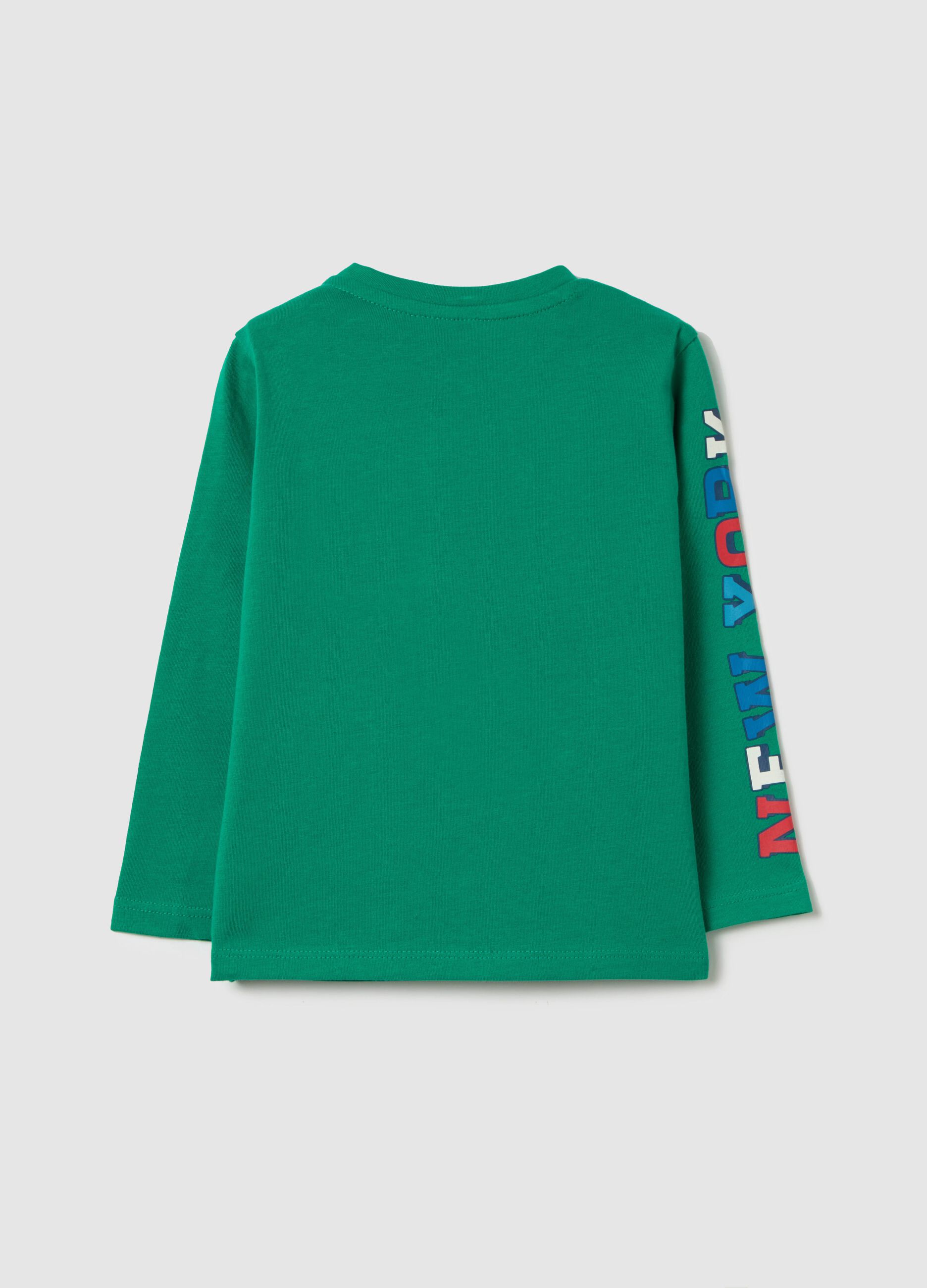 Long-sleeved T-shirt with "New York City" print
