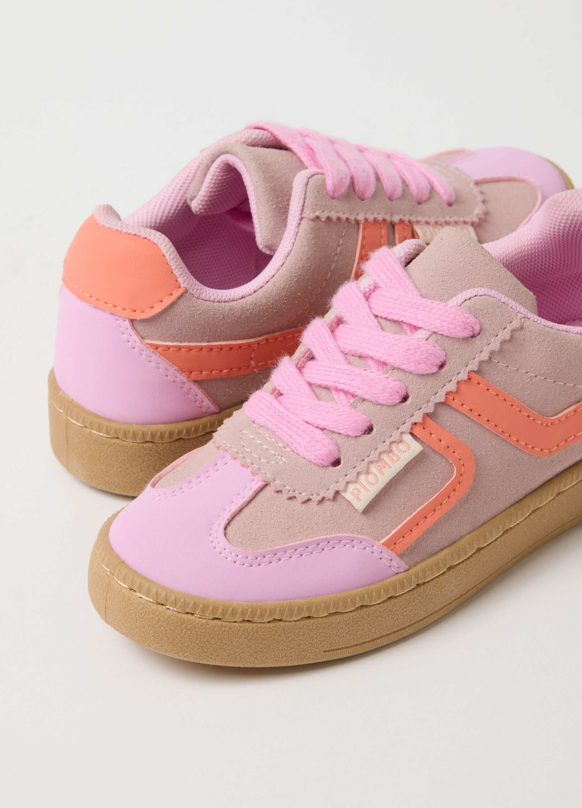 Girls' Multicolour Lace-Up Sneakers