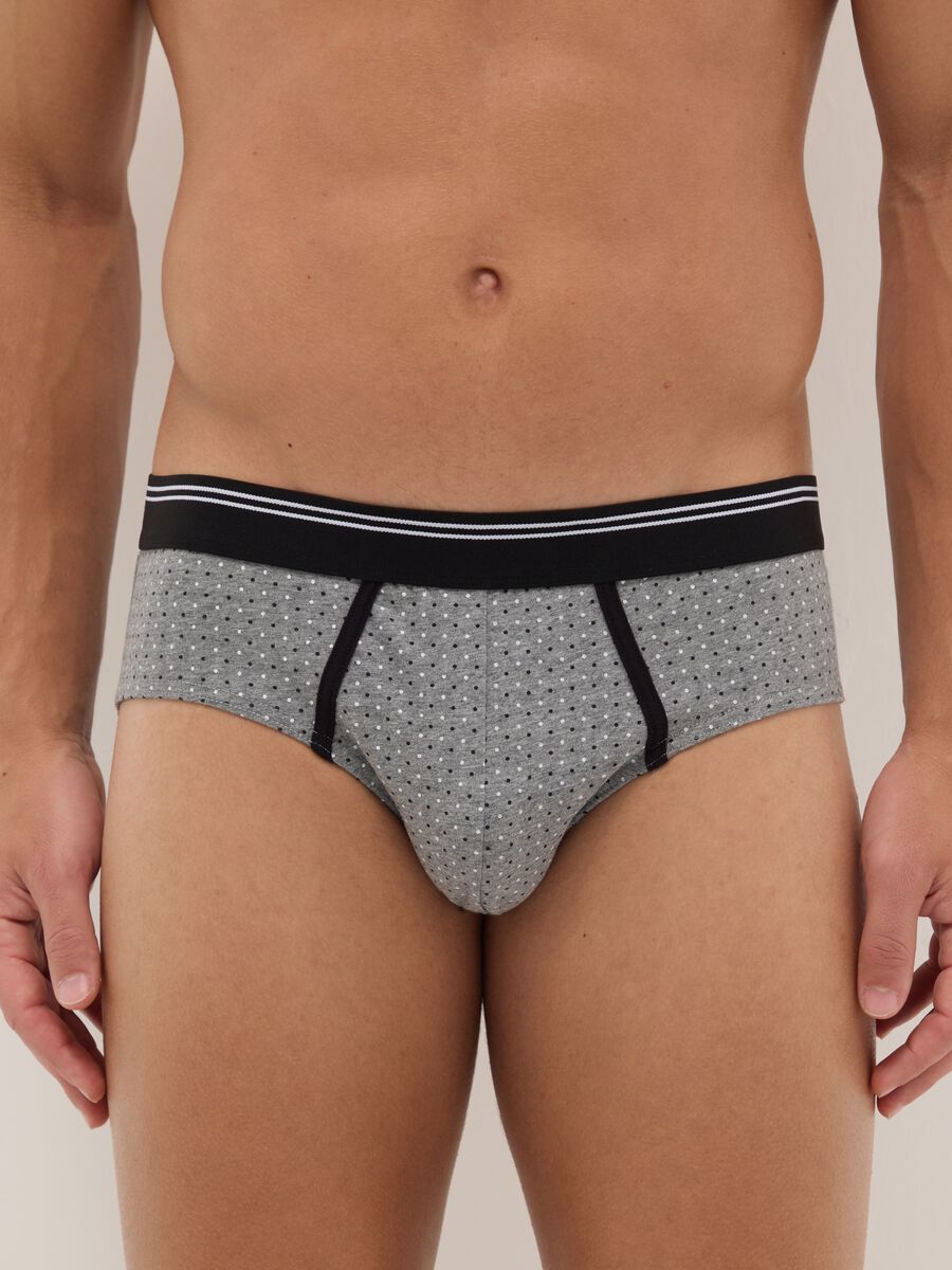 Tripack slip multicolor a quadri in cotone elasticizzato regular fit_1