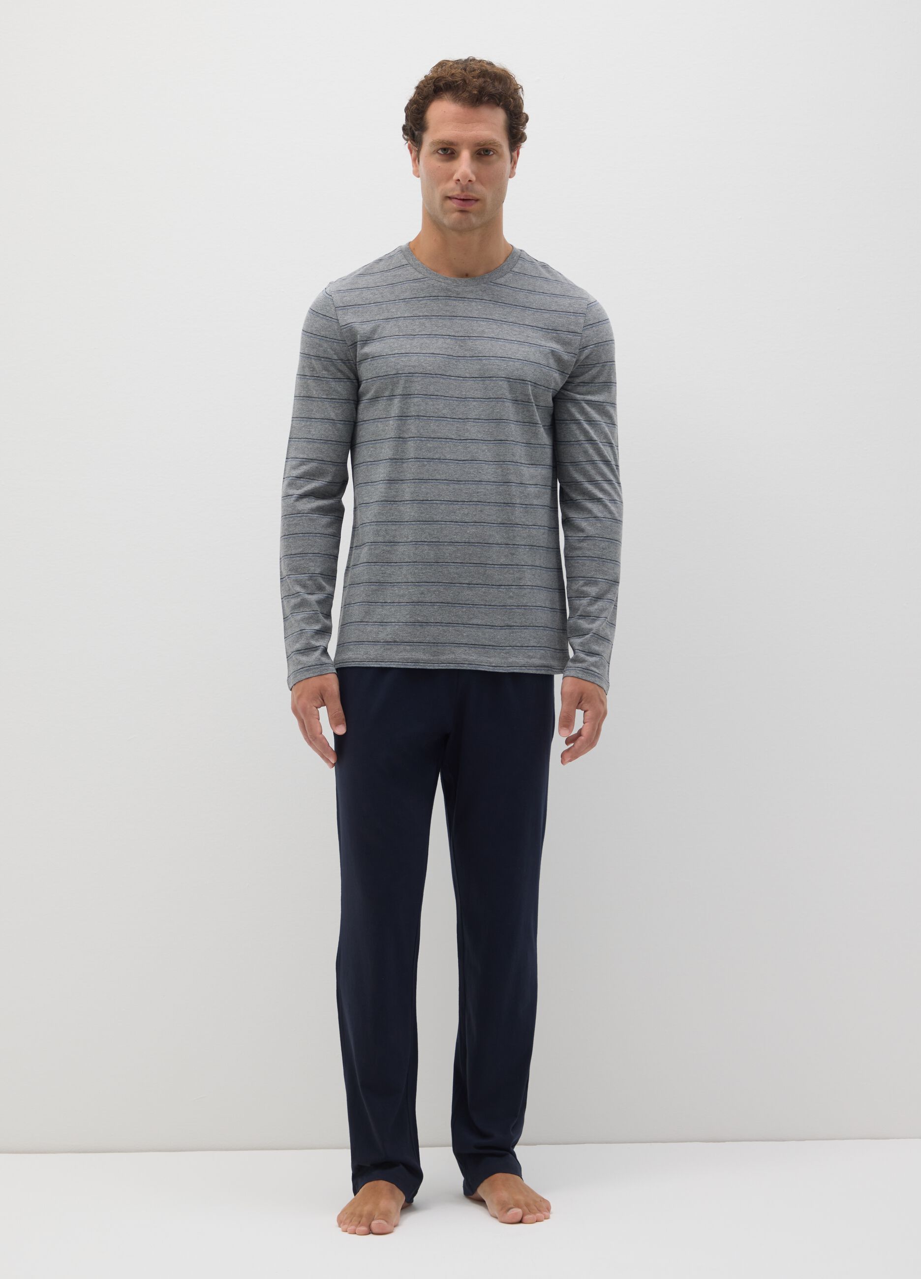 Multicolour pure cotton pyjamas regular fit