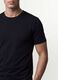 T-shirt nera in cotone organico a maniche corte slim fit_2
