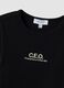T-shirt nera in puro cotone a girocollo con scritta_6