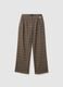 Slim fit brown checked trousers_4