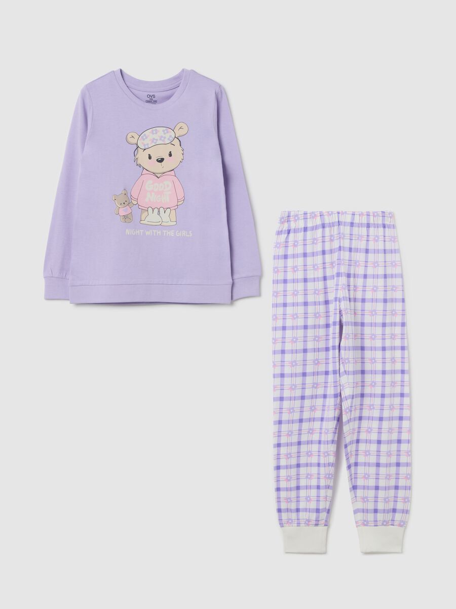 Organic cotton pyjamas with "Night with the girls" print_0