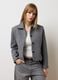 Grey tweed blazer with regular fit_1