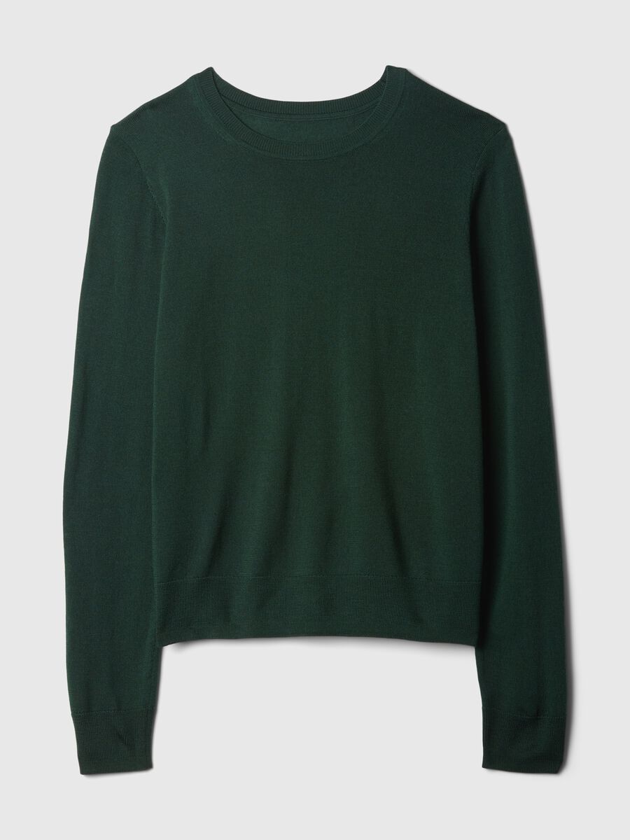 Merino wool pullover with round neck_4