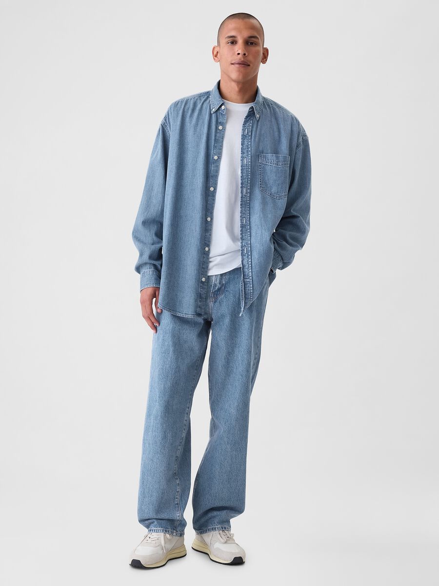 Button-down shirt in denim_1